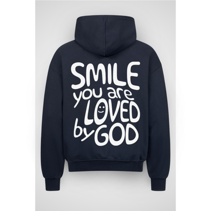 SMILE | Sweat à capuche zippé surdimensionné