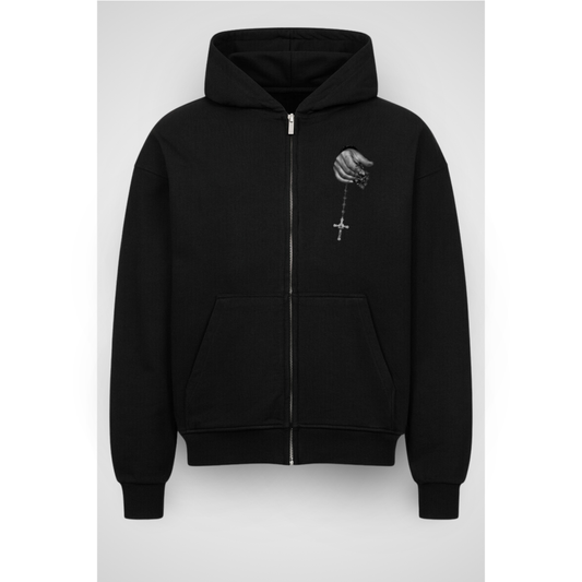 ROSARY | Oversized zipper hoodie