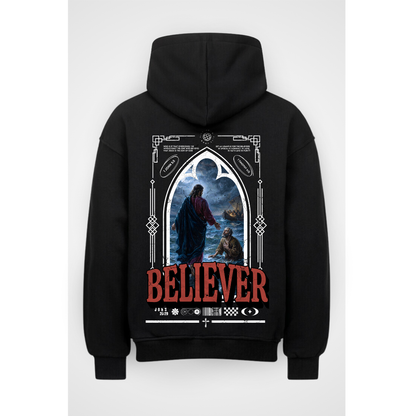 BELIEVER | Oversized Zipper Hoodie