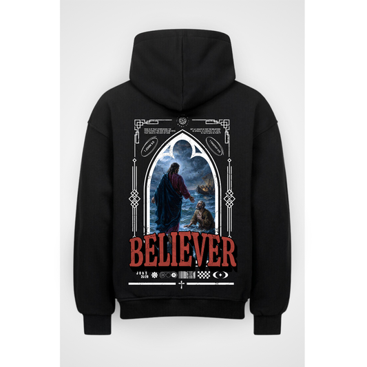 BELIEVER | Oversized Zipper Hoodie