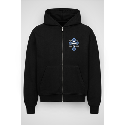 CONQUER | Sweat à capuche zippé surdimensionné