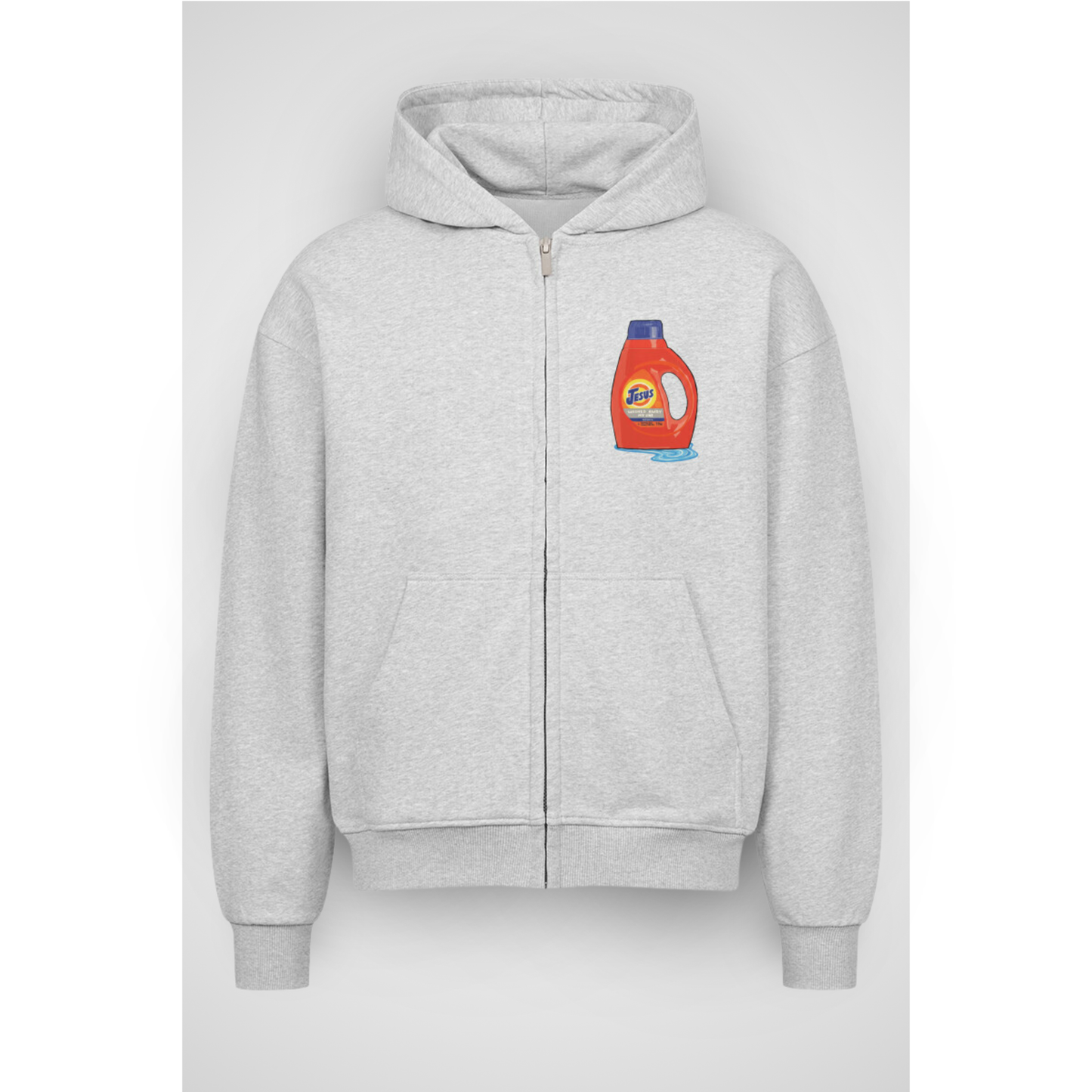 WASHED | Oversized Zipper Hoodie