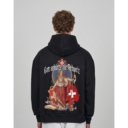 SWISS HELVETIA | Oversized Zipper Hoodie