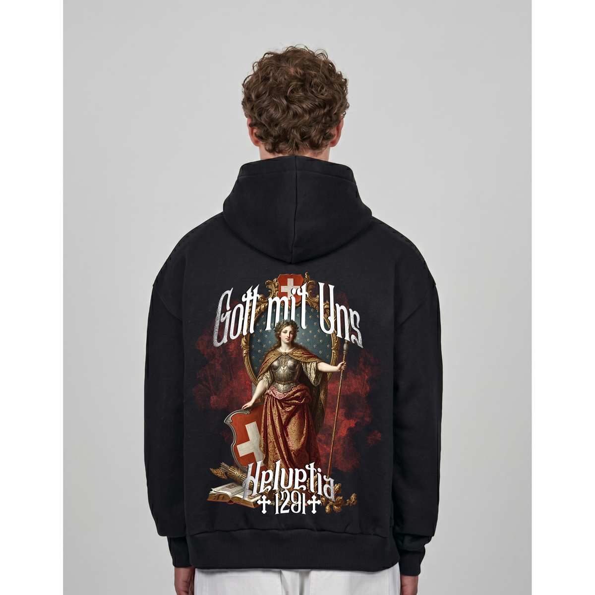 SWISS HELVETIA | Oversized Zipper Hoodie