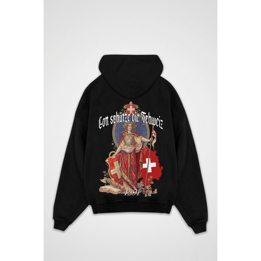 SWISS HELVETIA | Oversized Zipper Hoodie